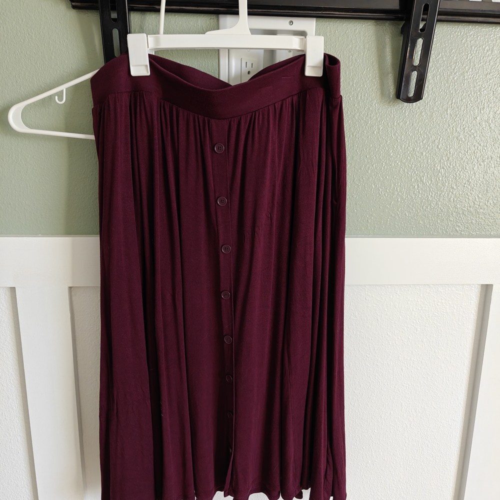 Torrid Purple Midi A-Line Pleated Skirt